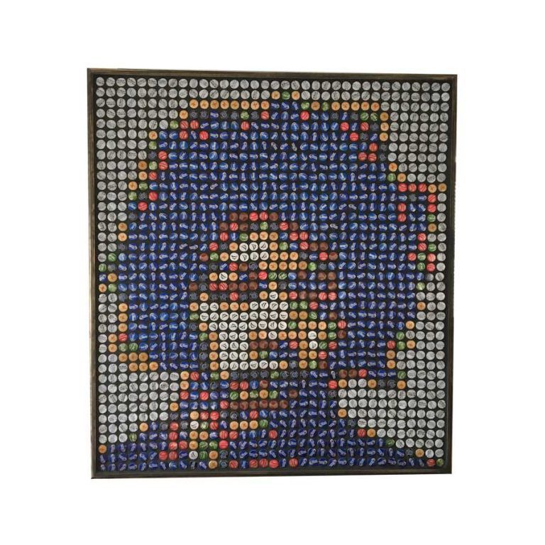 Mike Valle bottlecap art